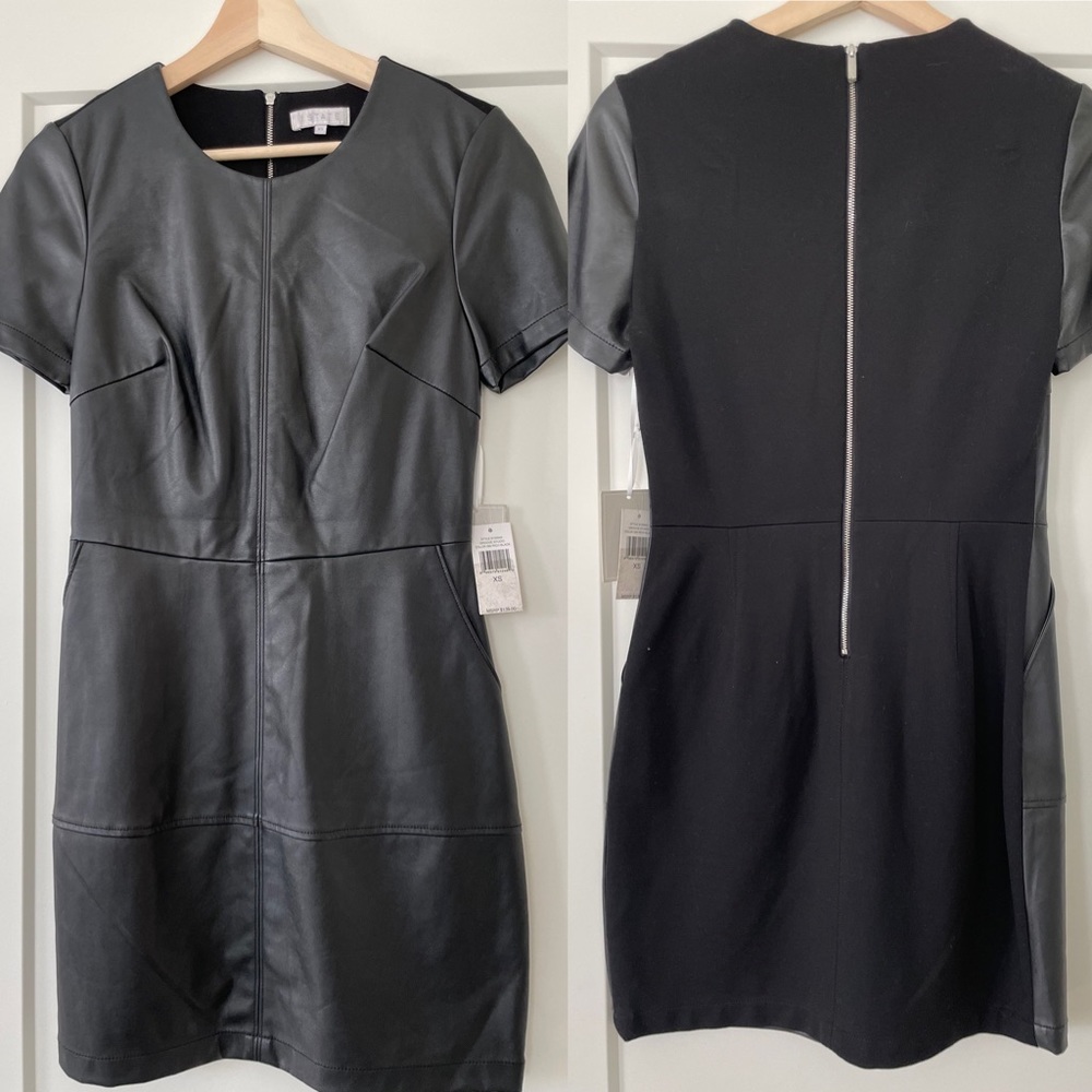 1.State Faux Leather Dress